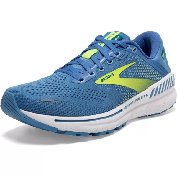 Brooks Womens Adrenaline GTS 22 Supportive Running ShoeSilver Lake BlueGreenWhite
