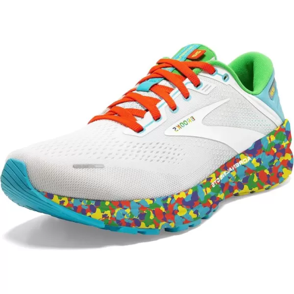 Brooks Womens Adrenaline GTS 22 Supportive Running ShoeWhiteRedGreen
