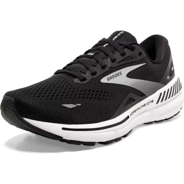 Brooks Womens Adrenaline GTS 23 Supportive Running ShoeBlackWhiteSilver