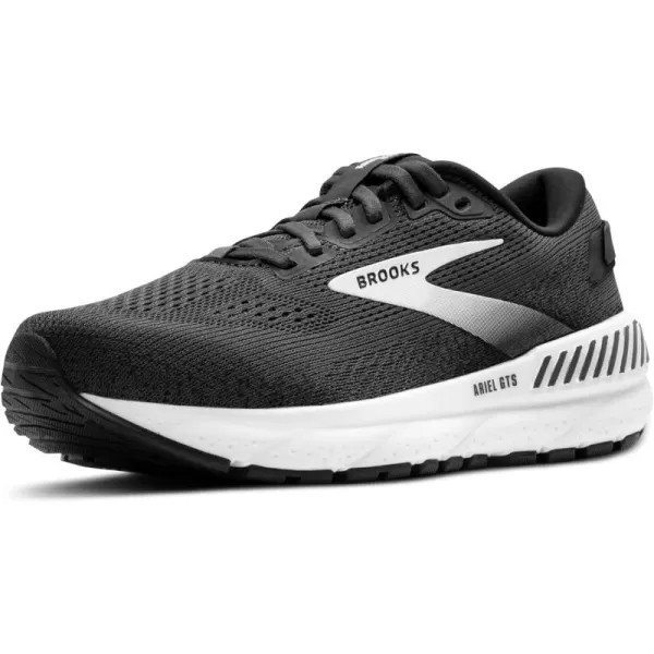 Brooks Womens Ariel GTS 24 Supportive Running ampamp Walking ShoeEbonyBlackWhite