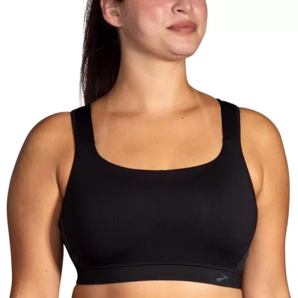 Brooks Womens Convertible 20 Sports Bra for High Impact Running Workouts and Sports with Maximum SupportBlack