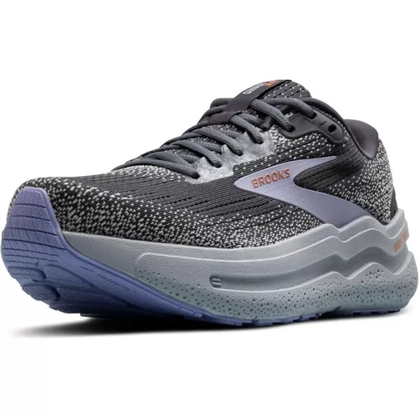Brooks Womens Ghost Max 2 Neutral Running ampamp Walking ShoeEbonySweet LavenderAlloy