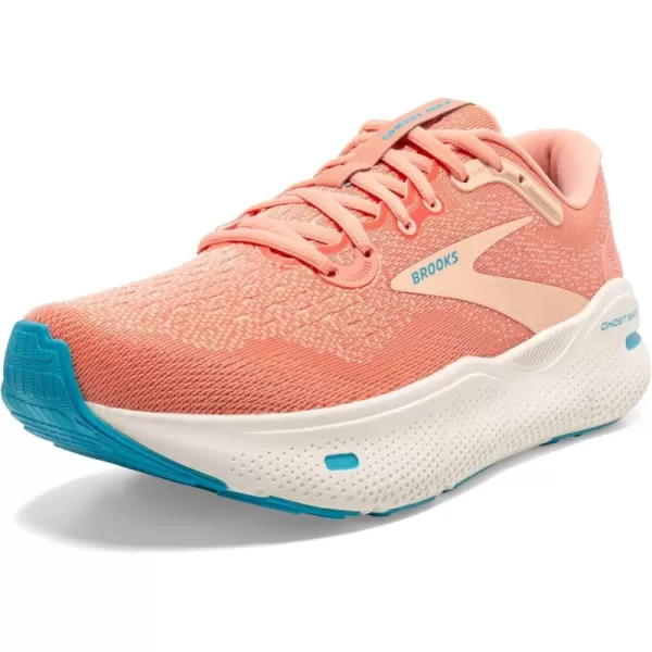 Brooks Womens Ghost Max Cushion Neutral Running ampamp Walking ShoePapayaApricotBlue