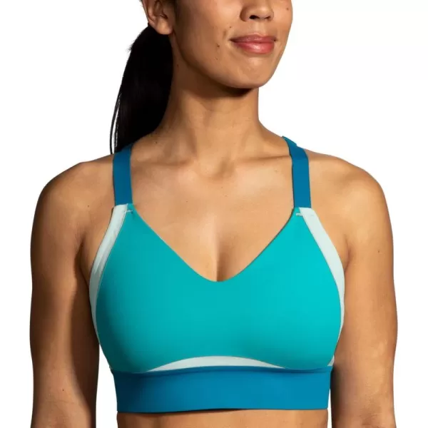 Brooks Womens Interlace Sports Bra for High Impact Running Workouts ampamp Sports with Maximum SupportNile GreenLagoonLight Mint