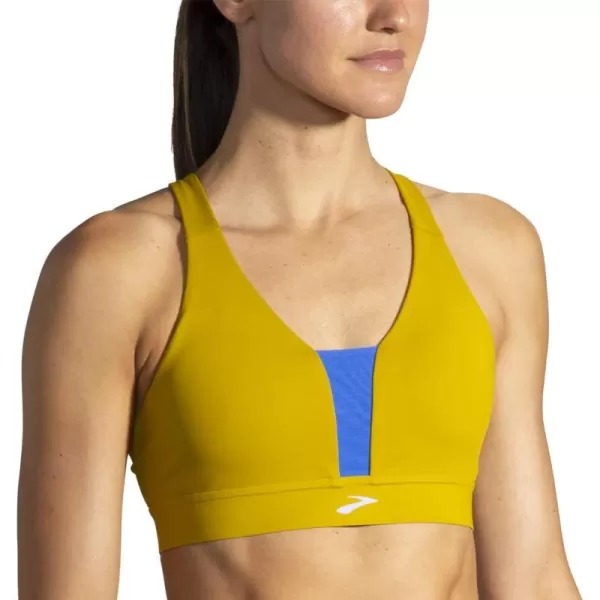 Brooks Womens Plunge Sports Bra for Running Workouts ampamp SportsGolden HourBluetiful