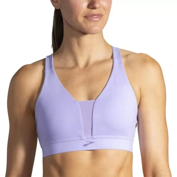Brooks Womens Plunge Sports Bra for Running Workouts ampamp SportsViolet Dash