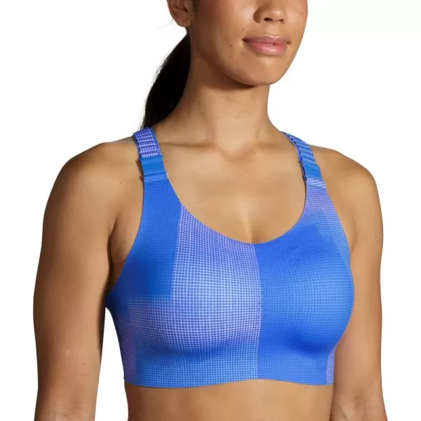Brooks Womens Racerback 20 Sports Bra for High Impact Running Workouts ampamp Sports with Maximum SupportBluetiful Altitude Print