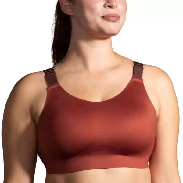Brooks Womens Scoopback 20 Sports Bra for High Impact Running Workouts ampamp Sports with Maximum SupportCopperRun RaisinIce Blue