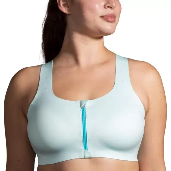 Brooks Womens Zip 20 Sports Bra for Running Workouts ampamp SportsIce BlueVivid Teal