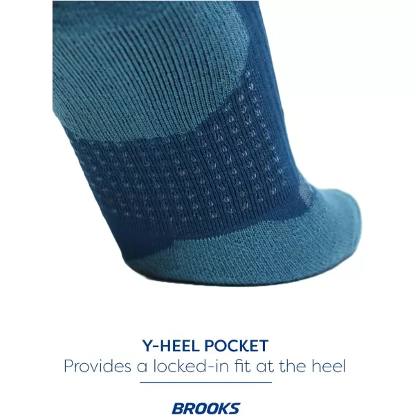 Brooks Ghost Crew Socks I Performance Running Cushioned Socks with Arch Support for Men ampamp WomenMoroccan BlueBr Crew