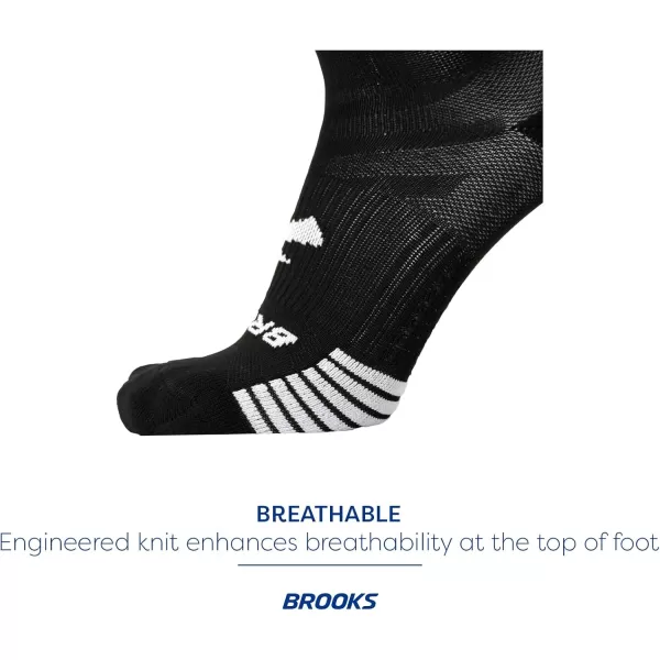 Brooks Ghost Lite Crew Socks I Performance Running Comfort Fit with Arch Support for Men ampamp Women 2Pack SetBlack