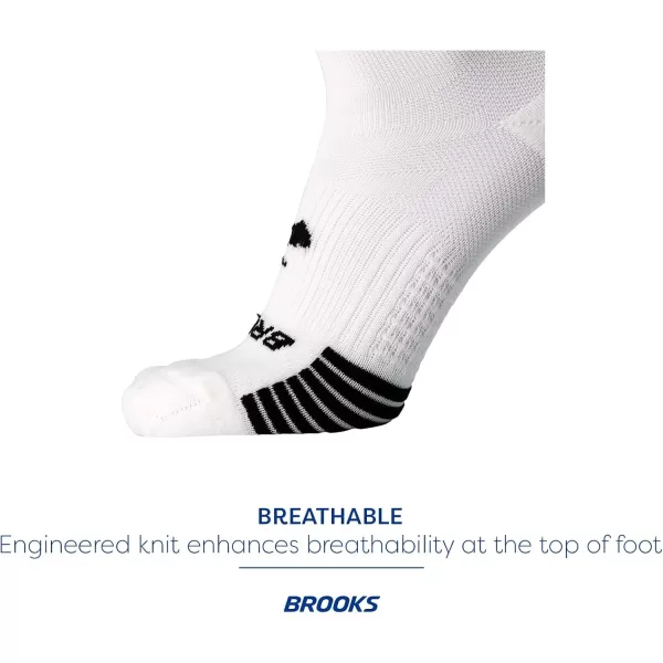 Brooks Ghost Lite Crew Socks I Performance Running Comfort Fit with Arch Support for Men ampamp Women 2Pack SetWhite