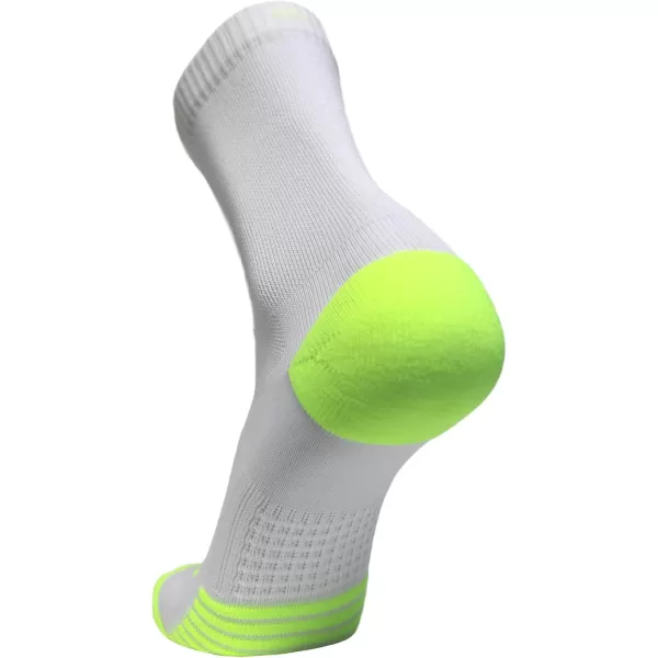 Brooks Ghost Lite Crew Socks I Performance Running Comfort Fit with Arch Support for Men ampamp Women 2Pack SetYellowWhite  WhiteYellow