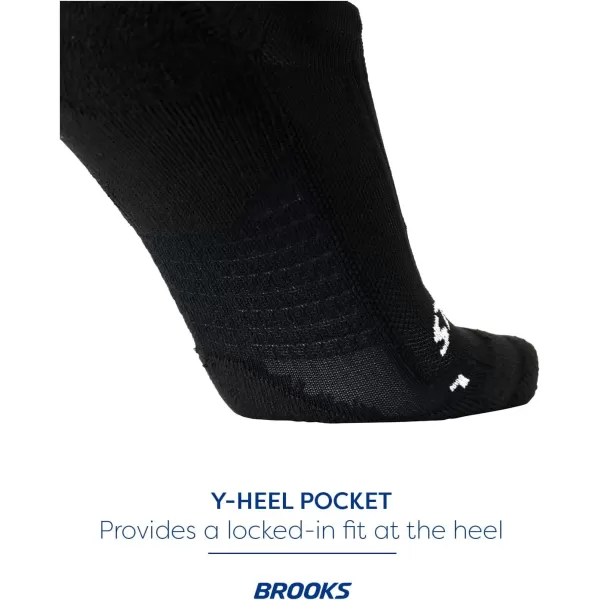 Brooks Ghost No Show Socks I Performance Running Low Profile Socks with Arch Support for Men ampamp WomenBlack