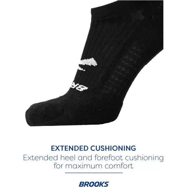 Brooks Ghost No Show Socks I Performance Running Low Profile Socks with Arch Support for Men ampamp WomenBlack