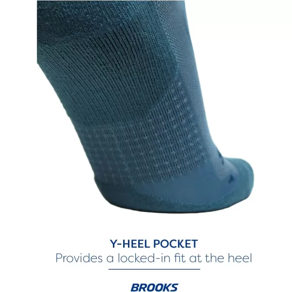 Brooks Ghost No Show Socks I Performance Running Low Profile Socks with Arch Support for Men ampamp WomenStorm Blue