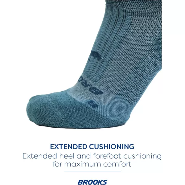 Brooks Ghost No Show Socks I Performance Running Low Profile Socks with Arch Support for Men ampamp WomenStorm Blue