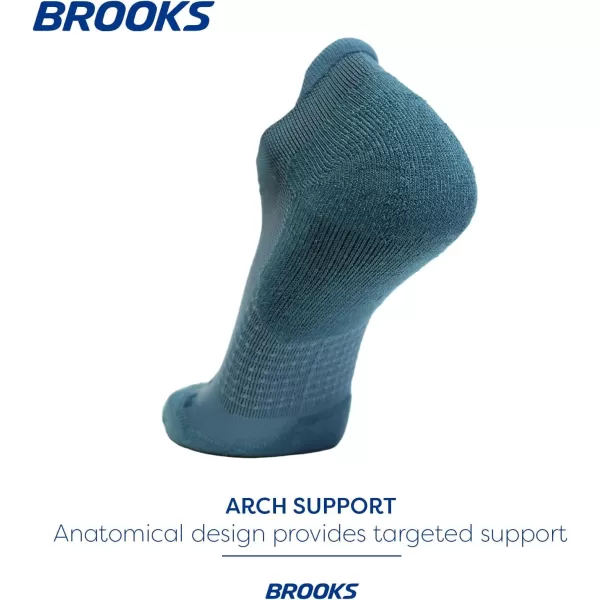 Brooks Ghost No Show Socks I Performance Running Low Profile Socks with Arch Support for Men ampamp WomenStorm Blue