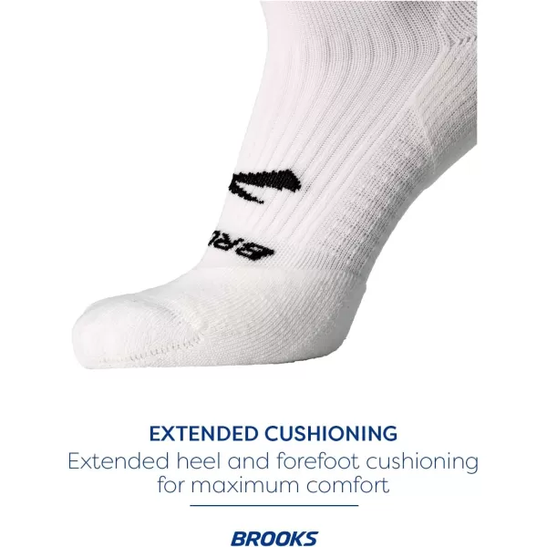 Brooks Ghost No Show Socks I Performance Running Low Profile Socks with Arch Support for Men ampamp WomenWhite