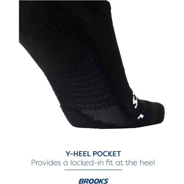 Brooks Ghost Quarter Socks I Performance Running Cushioned Socks with Arch Support for Men ampamp WomenBlack
