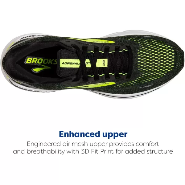 Brooks Mens Adrenaline GTS 23 Supportive Running ShoeBlack Nightlife Ebony