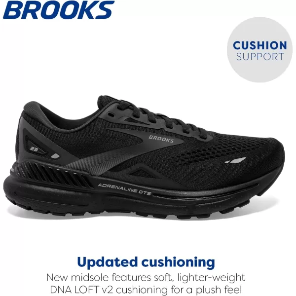 Brooks Mens Adrenaline GTS 23 Supportive Running ShoeBlackBlackEbony