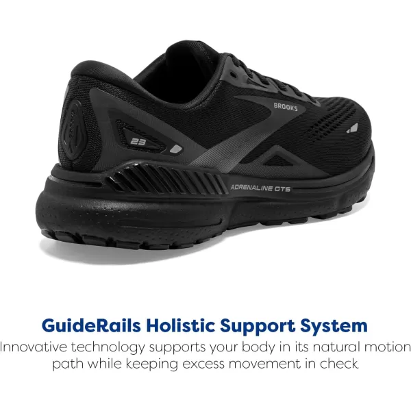 Brooks Mens Adrenaline GTS 23 Supportive Running ShoeBlackBlackEbony