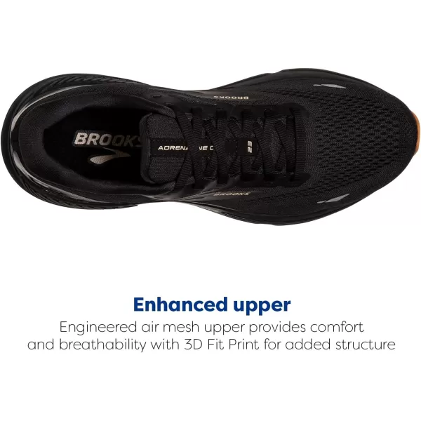 Brooks Mens Adrenaline GTS 23 Supportive Running ShoeBlackCreamBiscuit