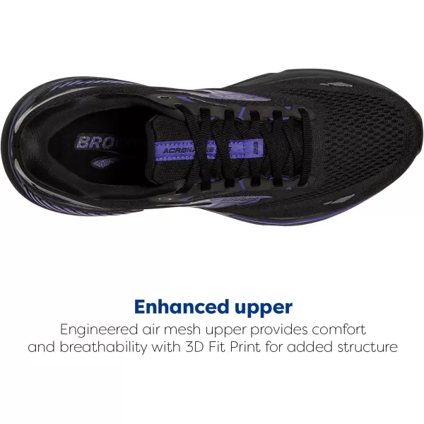 Brooks Mens Adrenaline GTS 23 Supportive Running ShoeBlackEbonyLiberty