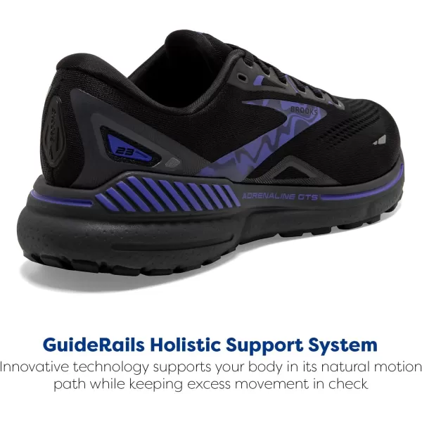 Brooks Mens Adrenaline GTS 23 Supportive Running ShoeBlackEbonyLiberty