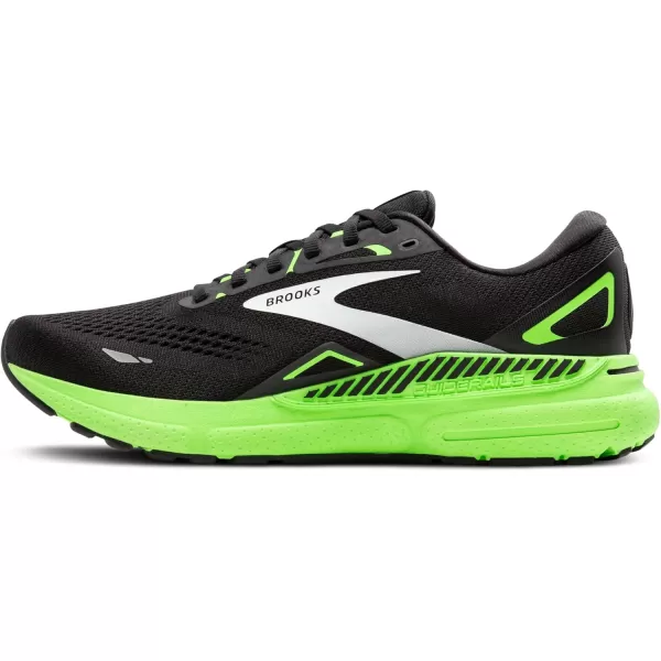Brooks Mens Adrenaline GTS 23 Supportive Running ShoeBlackGreenWhite