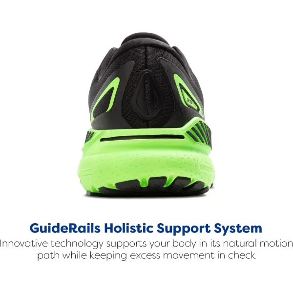 Brooks Mens Adrenaline GTS 23 Supportive Running ShoeBlackGreenWhite