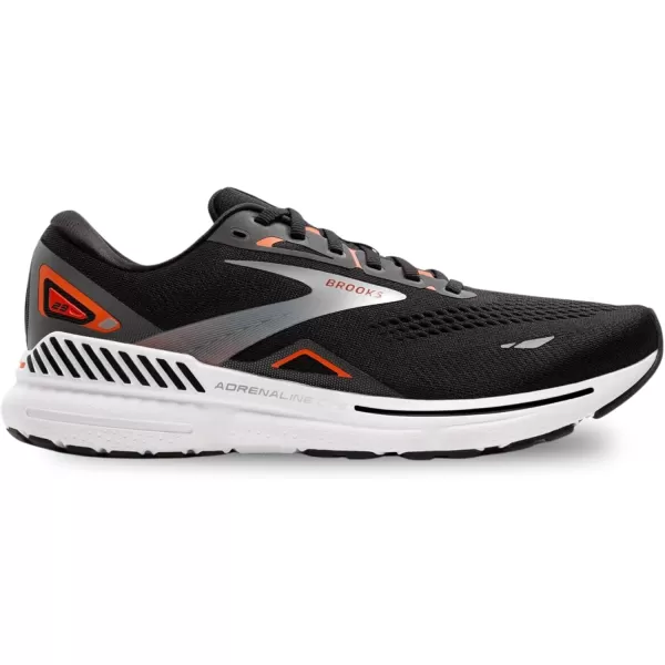 Brooks Mens Adrenaline GTS 23 Supportive Running ShoeBlackMandarin RedSilver