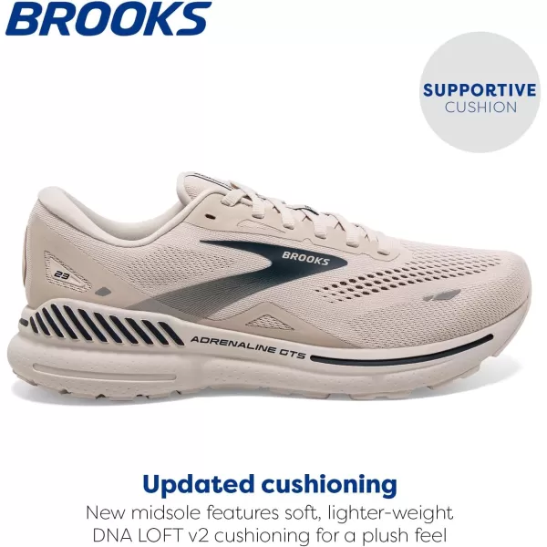 Brooks Mens Adrenaline GTS 23 Supportive Running ShoeCrystal GreySurf the WebGrey