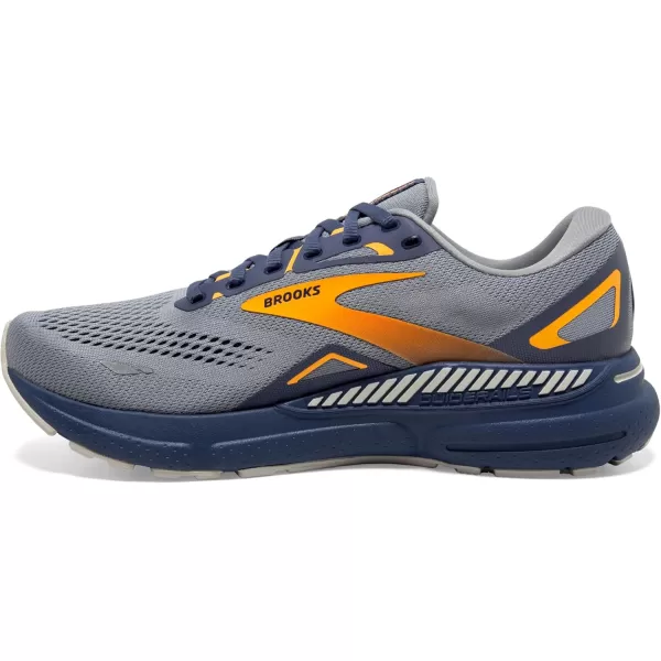 Brooks Mens Adrenaline GTS 23 Supportive Running ShoeGreyCrown BlueOrange