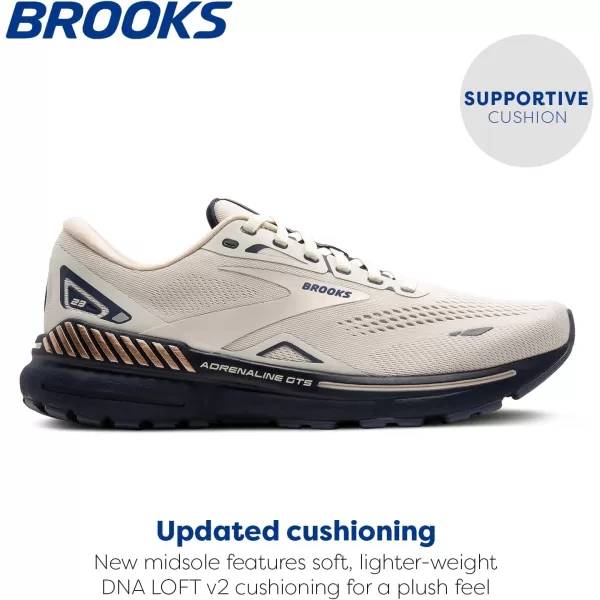 Brooks Mens Adrenaline GTS 23 Supportive Running ShoeMoonbeamIrisIndigo