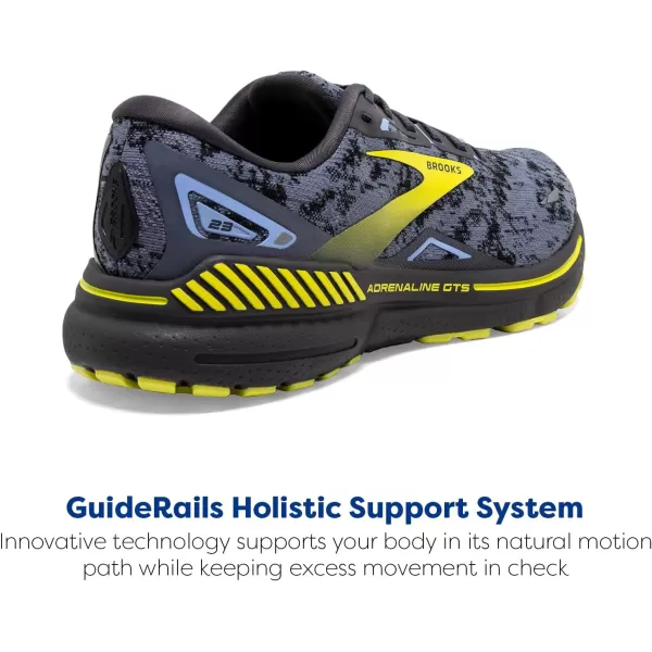 Brooks Mens Adrenaline GTS 23 Supportive Running ShoeNine IronFolkstoneSulphur