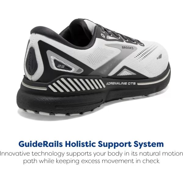 Brooks Mens Adrenaline GTS 23 Supportive Running ShoeOysterEbonyAlloy