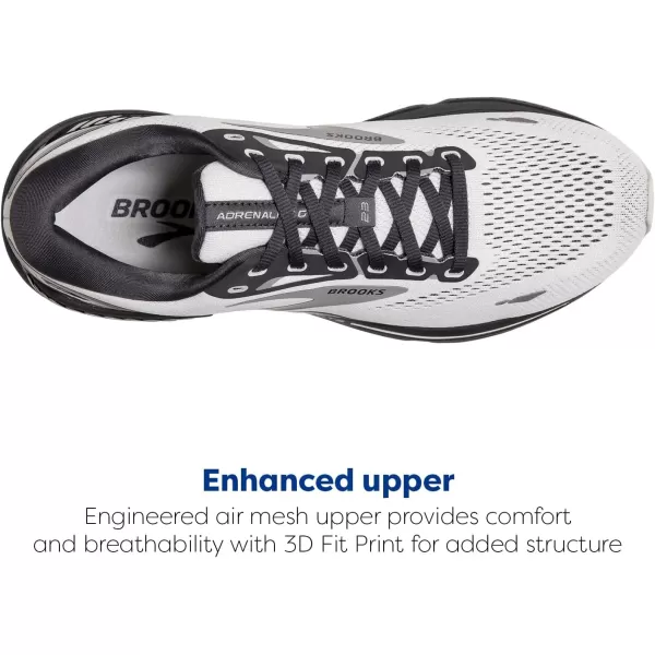 Brooks Mens Adrenaline GTS 23 Supportive Running ShoeOysterEbonyAlloy