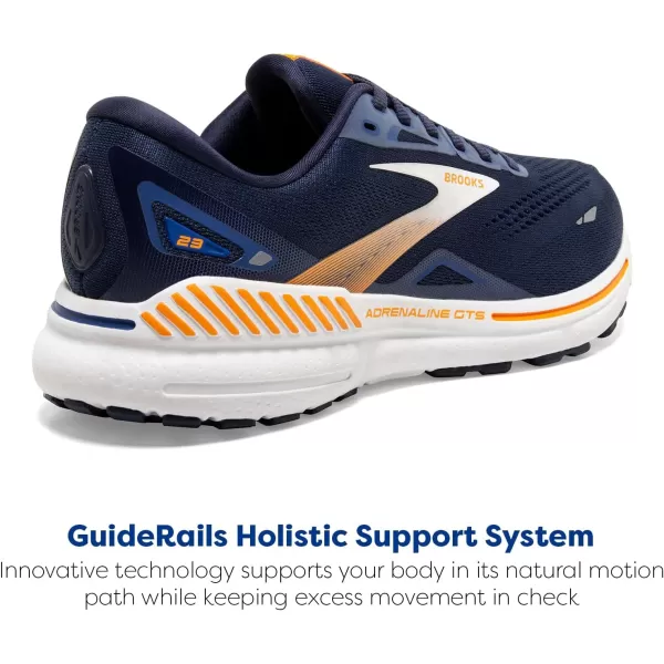 Brooks Mens Adrenaline GTS 23 Supportive Running ShoePeacoat Ultramarina Orange