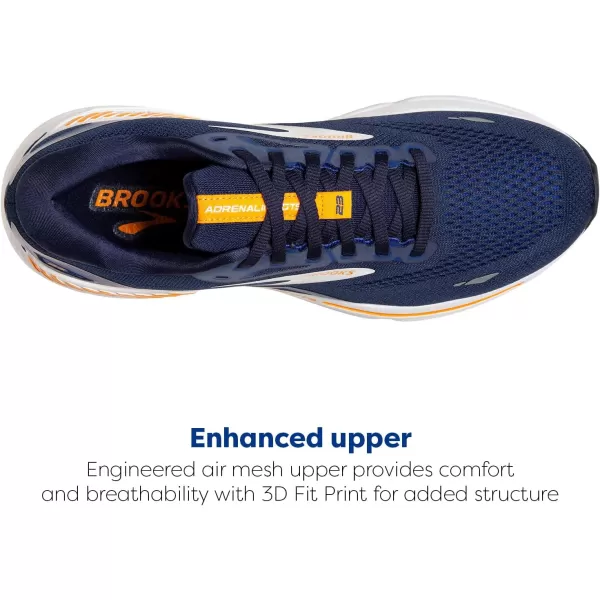 Brooks Mens Adrenaline GTS 23 Supportive Running ShoePeacoat Ultramarina Orange