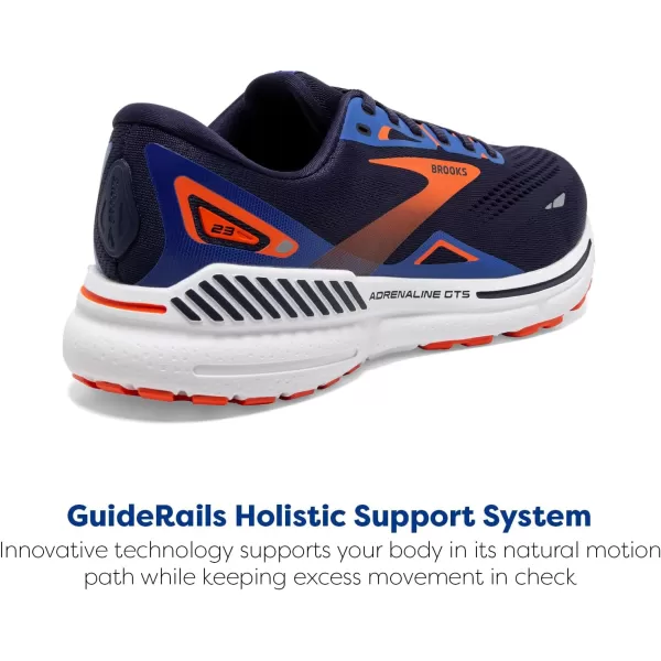 Brooks Mens Adrenaline GTS 23 Supportive Running ShoePeacoatOrangeSurf the Web