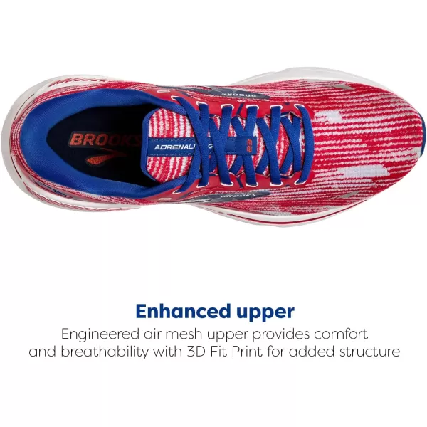 Brooks Mens Adrenaline GTS 23 Supportive Running ShoeSurfWhiteTango