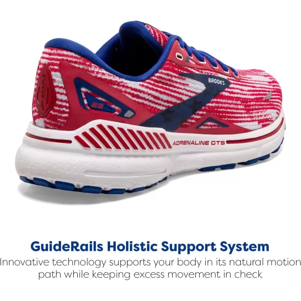 Brooks Mens Adrenaline GTS 23 Supportive Running ShoeSurfWhiteTango