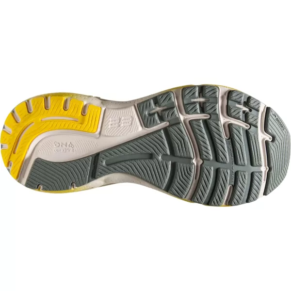 Brooks Mens Adrenaline GTS 23 Supportive Running ShoeWhite SandGreyCyber Yellow
