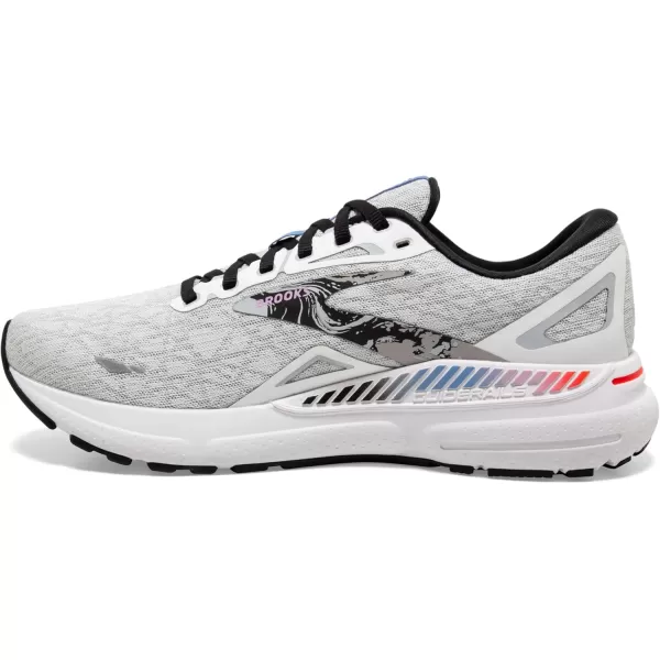 Brooks Mens Adrenaline GTS 23 Supportive Running ShoeWhiteBlackOrchid Bouquet
