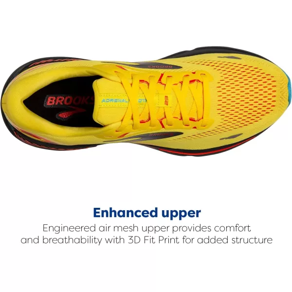 Brooks Mens Adrenaline GTS 23 Supportive Running ShoeYellowForaged IronOrange