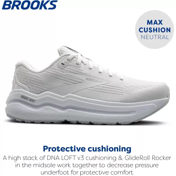 Brooks Mens Ghost Max 2 Neutral Running ampamp Walking ShoeBright WhiteBright White