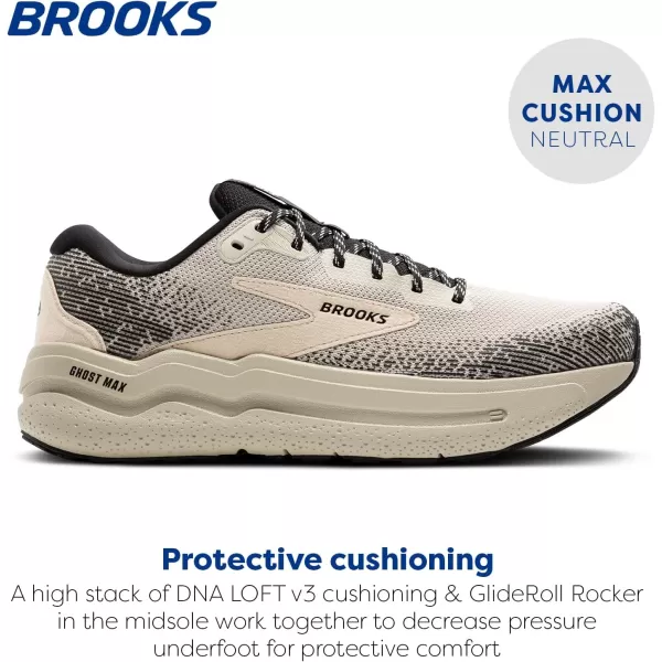 Brooks Mens Ghost Max 2 Neutral Running ampamp Walking ShoePelicanPelicanBlack