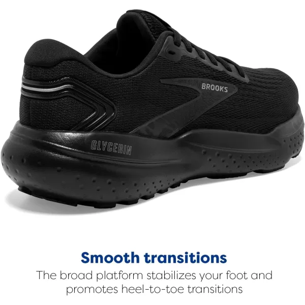 Brooks Mens Glycerin 21 Neutral Running ShoeBlackBlackEbony